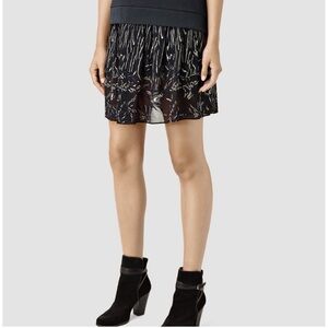 All Saints Ladies Size 8 Embroidered Skirt
